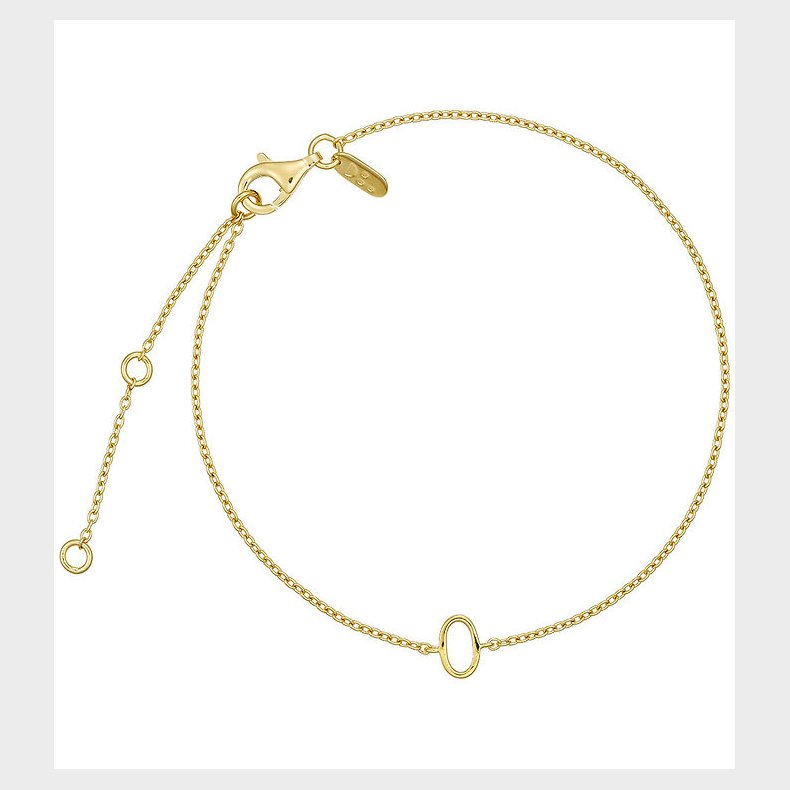 Design Letters Armbnd - O - 18K Guldbelagt