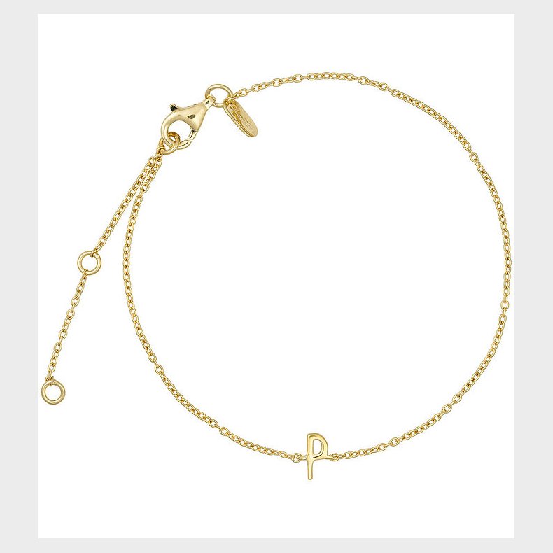 Design Letters Armbnd - P - 18K Guldbelagt