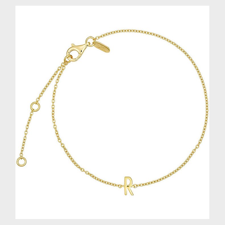Design Letters Armbnd - R - 18K Guldbelagt