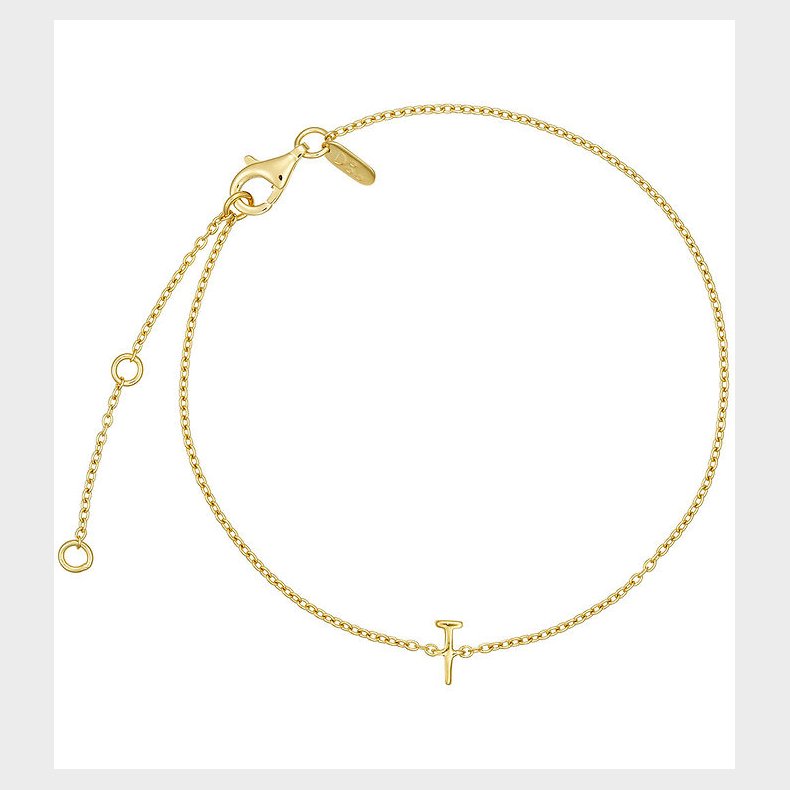 Design Letters Armbnd - T - 18K Guldbelagt