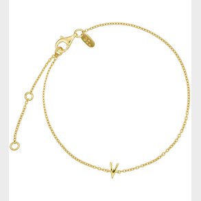 Design Letters Armbnd - V - 18K Guldbelagt