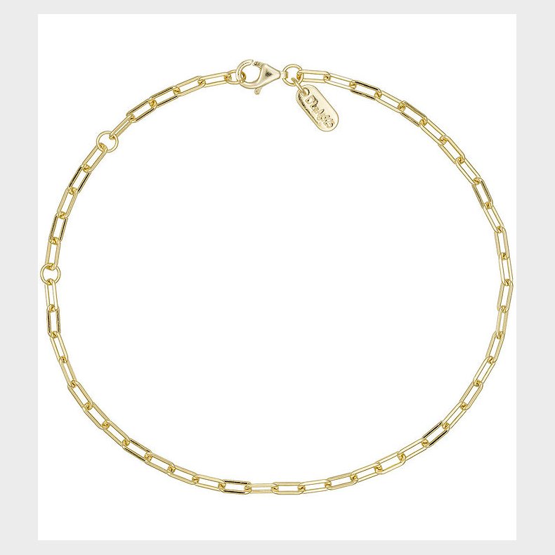 Design Letters Armbnd - Chunky Square - Small - 18K Guldbelagt