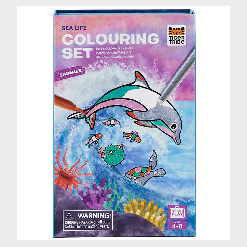 Tiger Tribe Farves�t - Shimmer Colouring Set - Sea Life