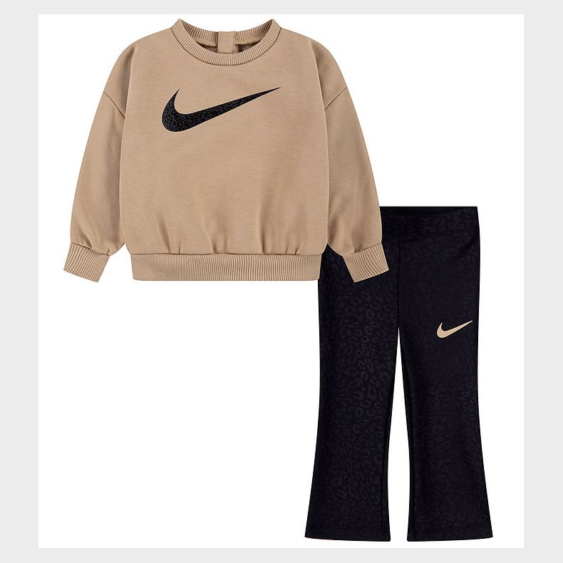 Nike Sweatst - Sweatshirt/Leggings - Brun/Sort