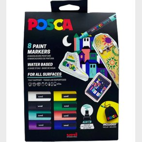 Posca Tuscher - PC-5M - 8 stk. - Multifarvet