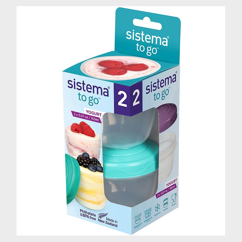 Sistema Beholdere - Yogurt 2-Pack - 150 ml - Mrkebl/Turkis