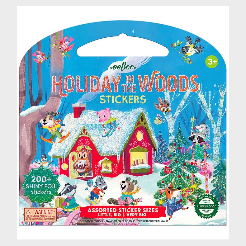 Eeboo Klisterm�rkebog - 200+ stk. - Jul i Skoven