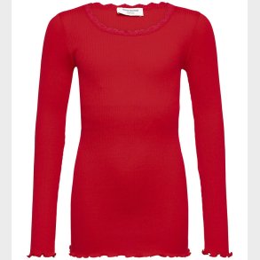 Rosemunde Bluse - Beatha - Rib - Crimson m. Blonder