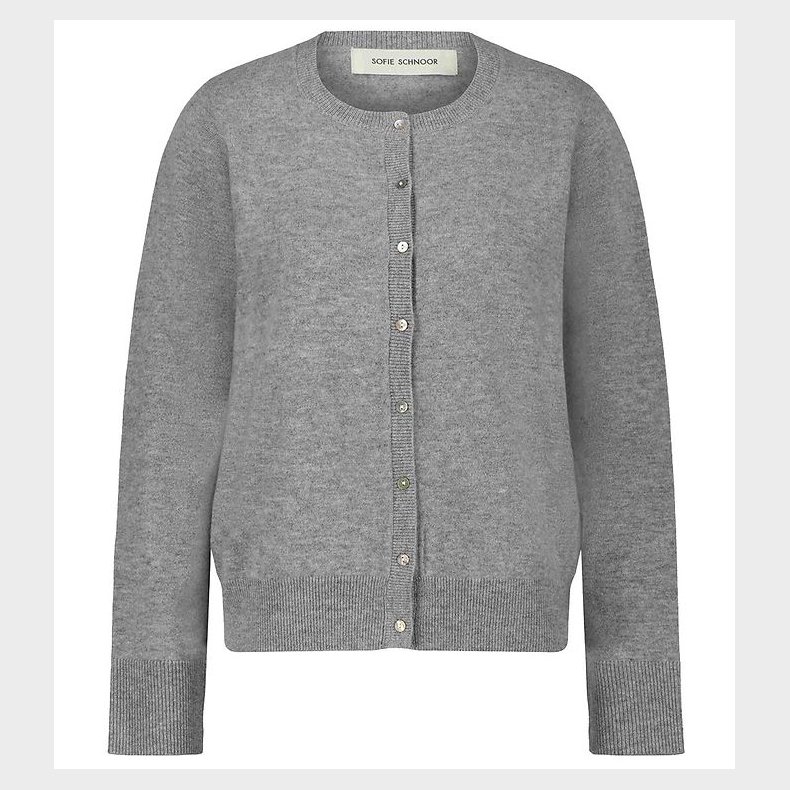 Sofie Schnoor Cardigan - Strik - Uld - Grey Melange