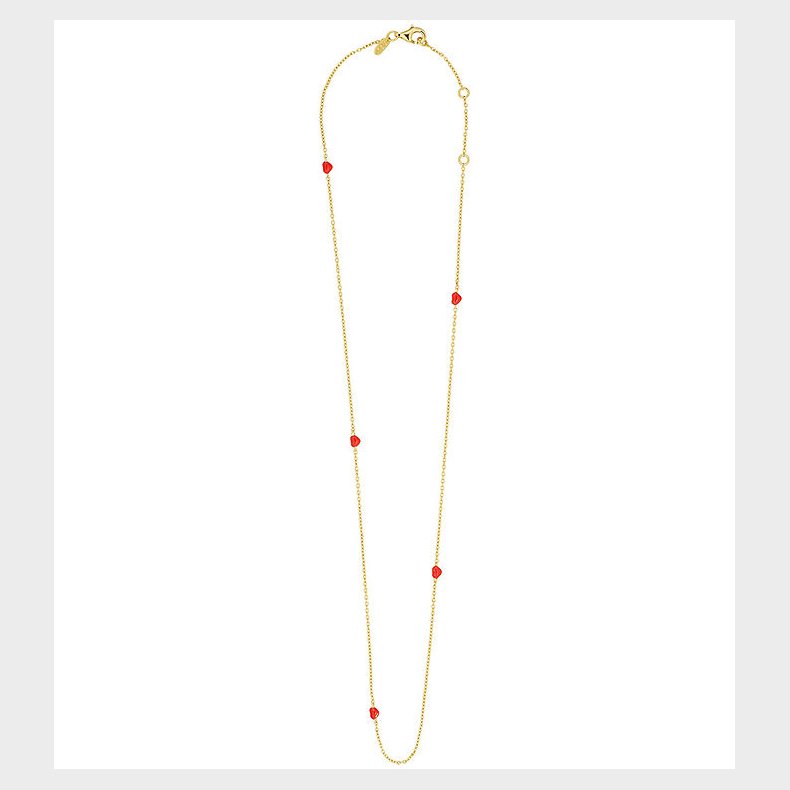 Design Letters Halskde - Little Big Love - Guld/Rd