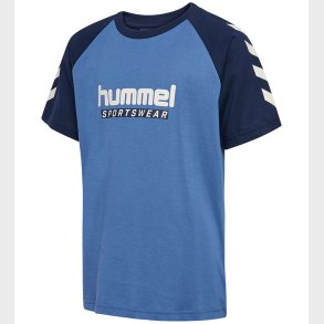 Hummel T-shirt - hmlJr Logo - Dutch Blue