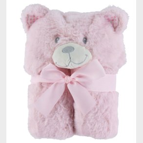 Nrgaard Madsens Plaid m. Bamsehoved - 75x95 cm - Rosa