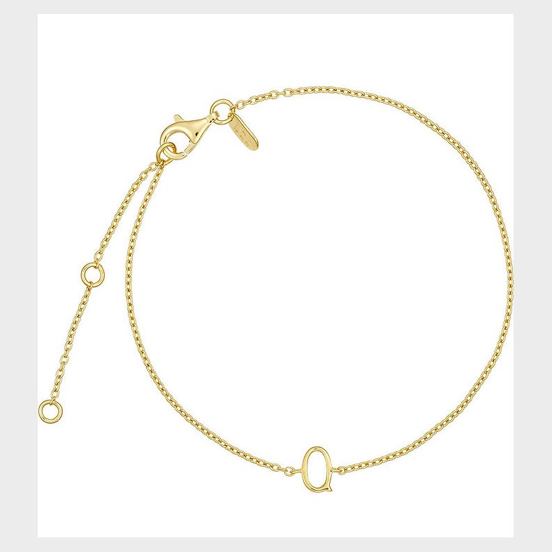 Design Letters Armbnd - Q - 18K Guldbelagt