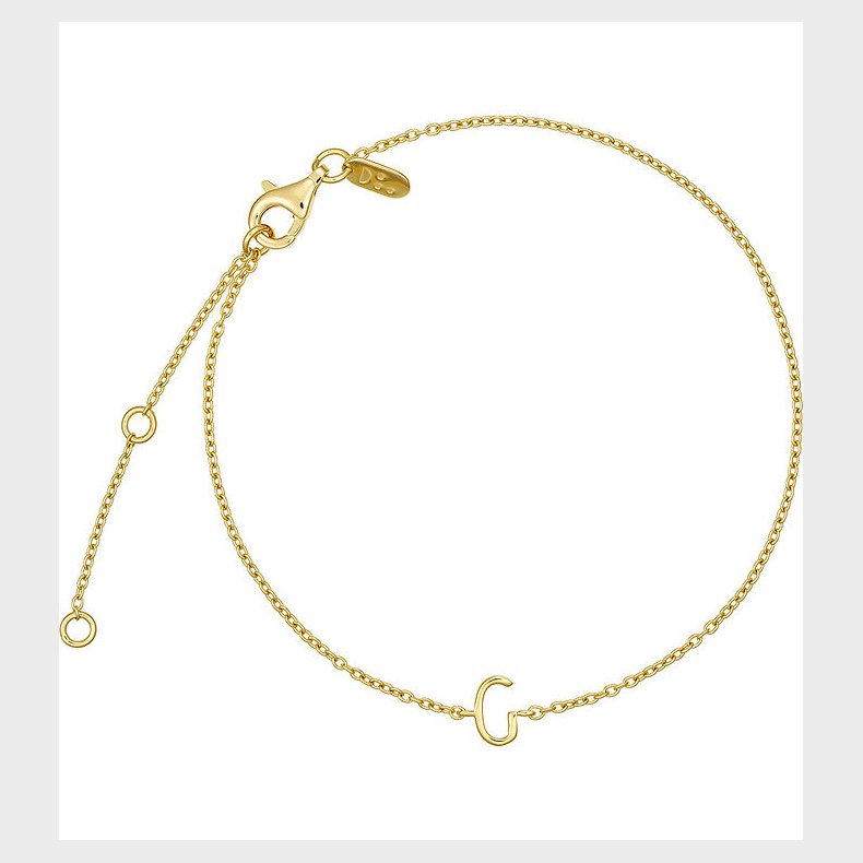 Design Letters Armbnd - G - 18K Guldbelagt