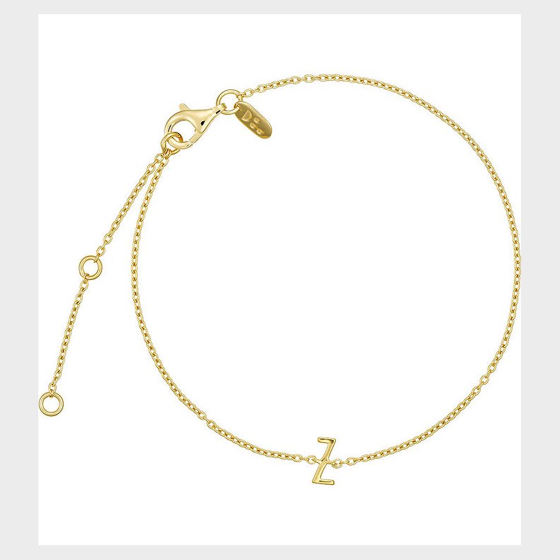 Design Letters Armbnd - Z - 18K Guldbelagt
