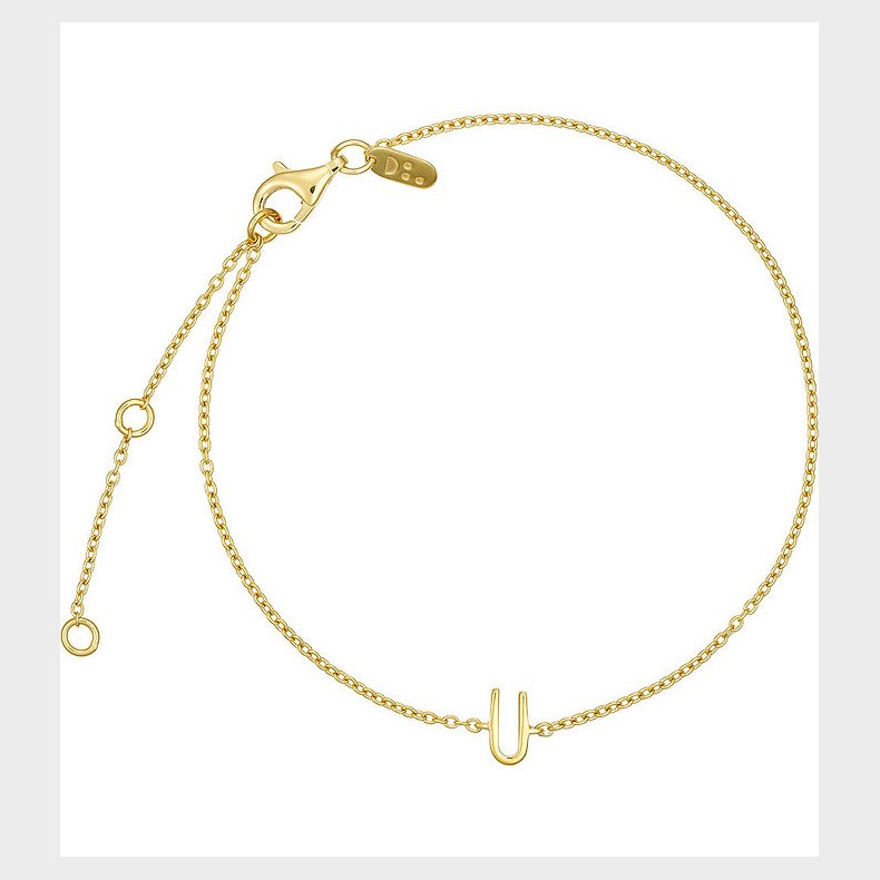 Design Letters Armbnd - U - 18K Guldbelagt
