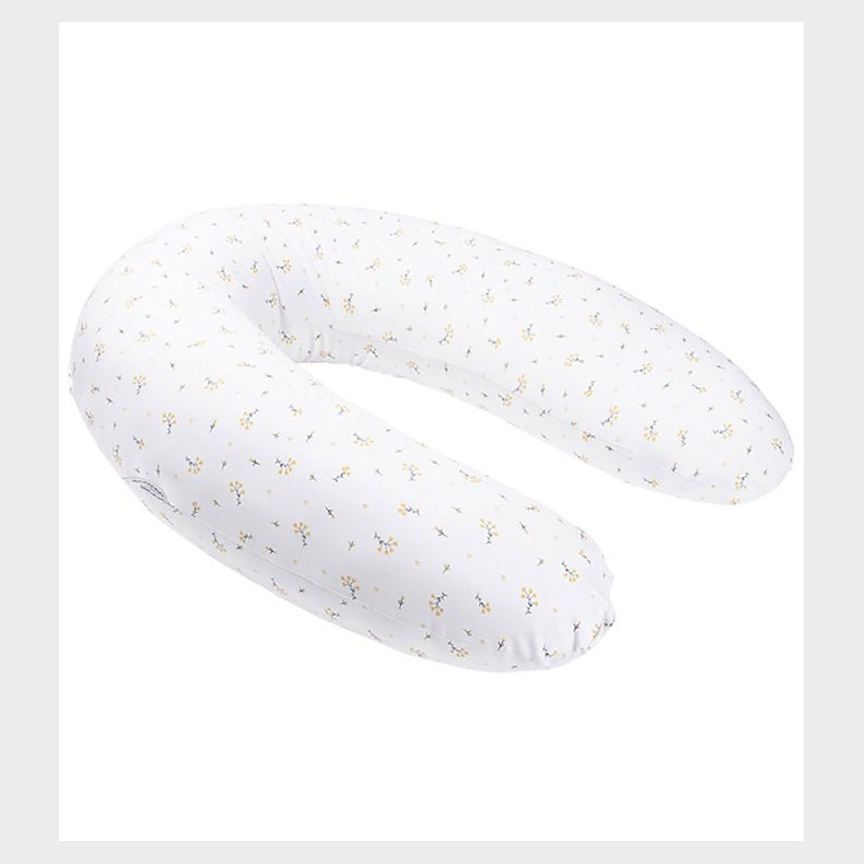 Doomoo Graviditets-/Ammepude - 180 cm - Hvid/Blomster Gul