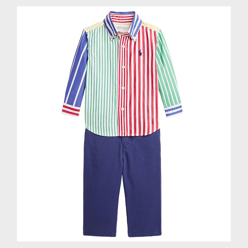 Polo Ralph Lauren Skjorte/Bukser - Navy/Multifarvet m. Striber