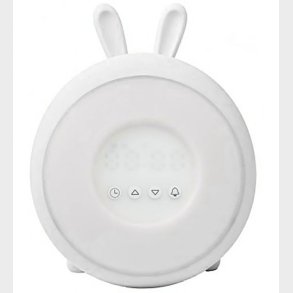 Rabbit & Friends V�kkeur m. Lys - Wake Up - 20x15x6 cm - Hvid