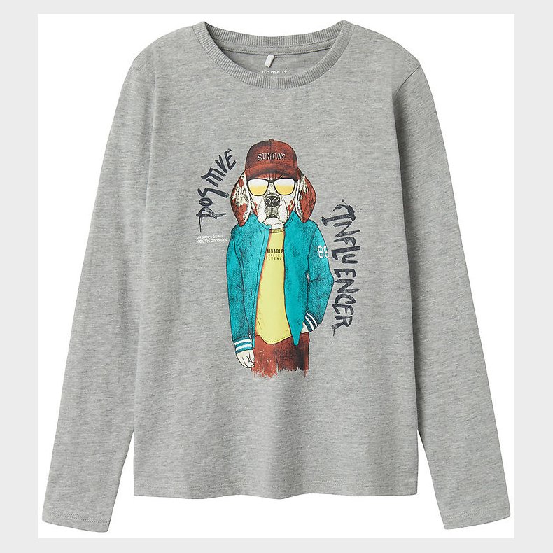 Name It Bluse - NkmSemons - Grey Melange