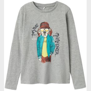 Name It Bluse - NkmSemons - Grey Melange