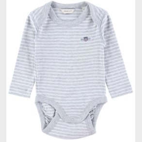 GANT Body l/ - Shield Striped - Light Grey Melange