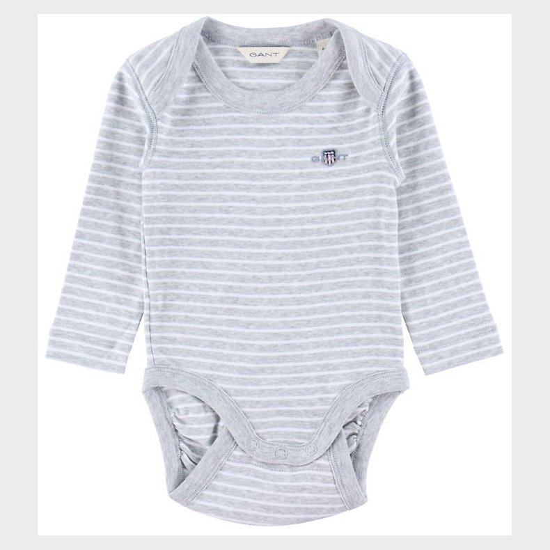GANT Body l/ - Shield Striped - Light Grey Melange