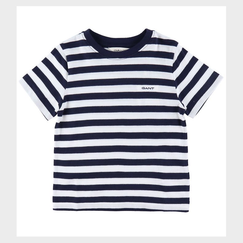 GANT T-Shirt - Striped Shield - Evening Blue