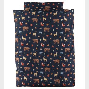 Nrgaard Madsens Sengetj - Baby - Navy m. Skovens Dyr