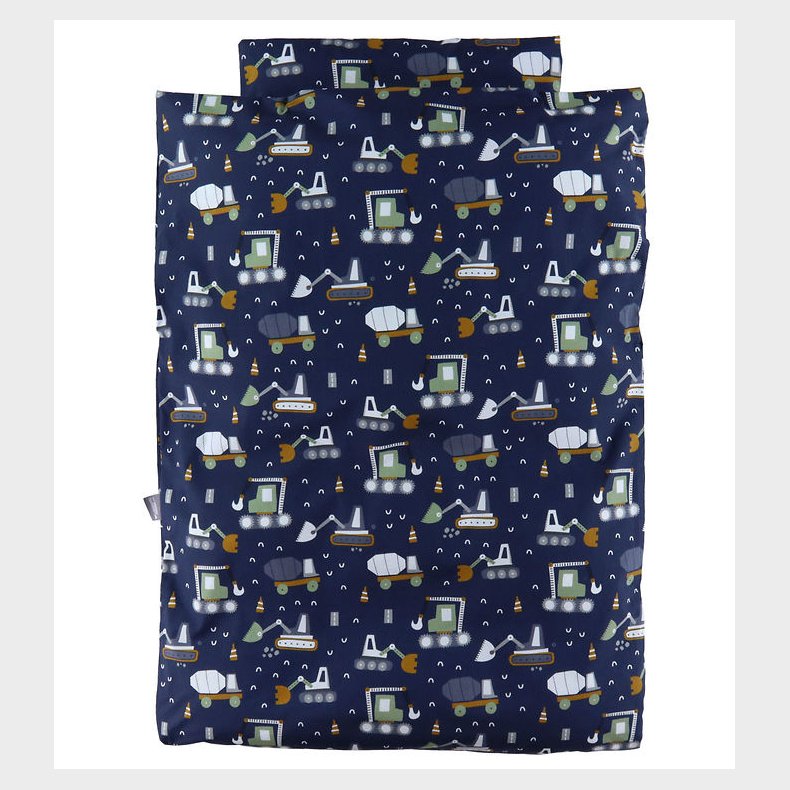 Nrgaard Madsens Sengetj - Baby - Navy m. Arbejdsmaskiner
