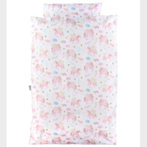 Nrgaard Madsens Sengetj - Baby - Hvid m. enhjrning