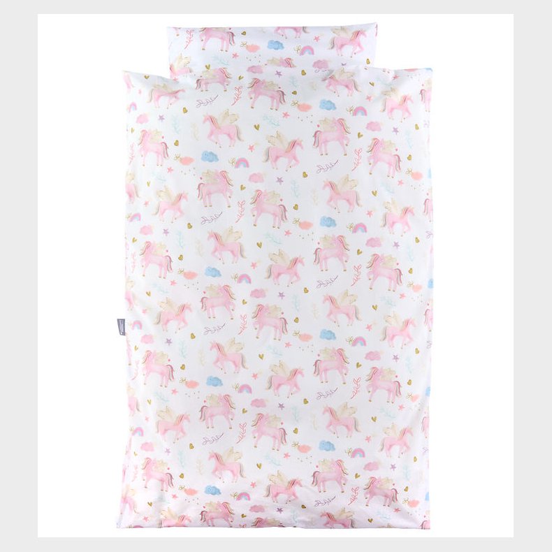Nrgaard Madsens Sengetj - Baby - Hvid m. enhjrning