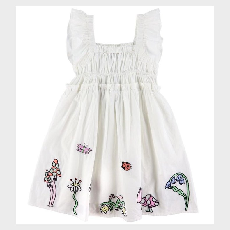 Stella McCartney Kids Kjole - Ivory m. Broderi
