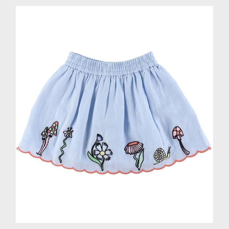 Stella McCartney Kids Nederdel - Lysebl m. Broderi