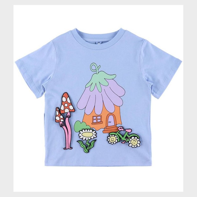Stella McCartney Kids T-shirt - Lysebl� m. Patches