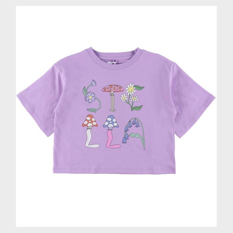 Stella McCartney Kids T-shirt - Cropped - Lilla m. Bomster