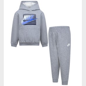 Nike Sweatst - Mrkegrmeleret m. Bl