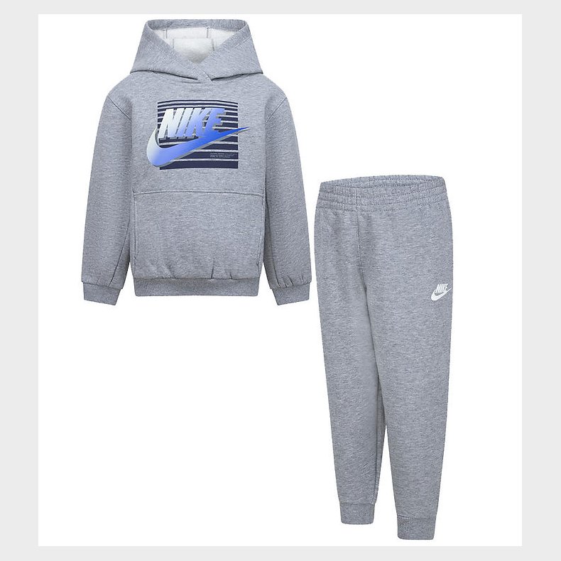 Nike Sweatst - Mrkegrmeleret m. Bl
