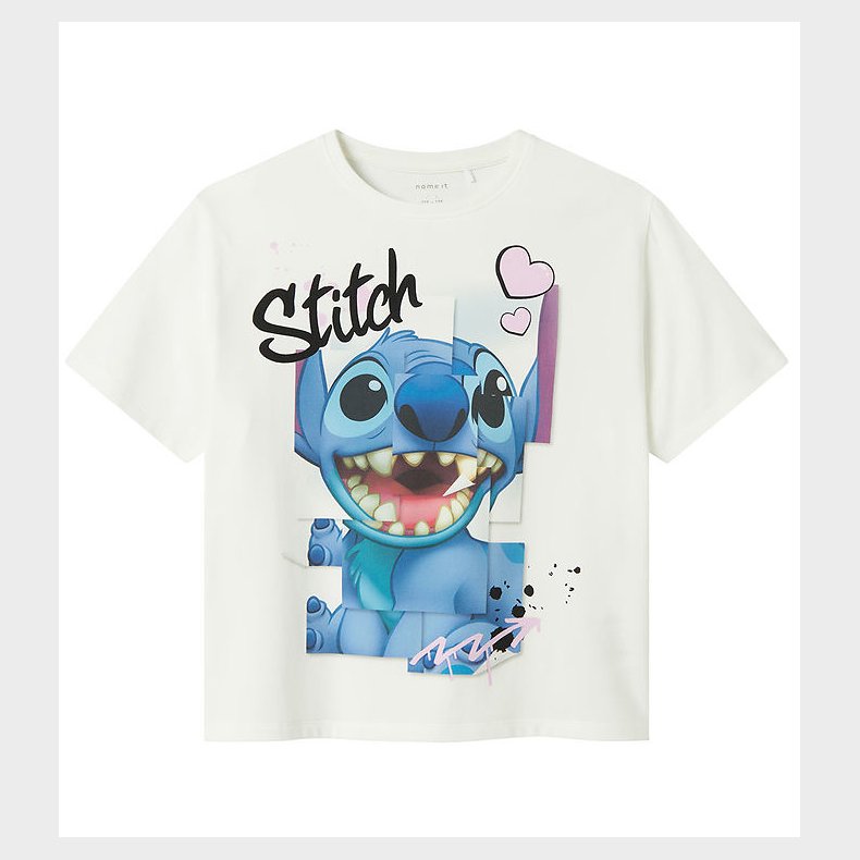 Name It T-shirt - NkfDiri Stitch - Cloud Dancer