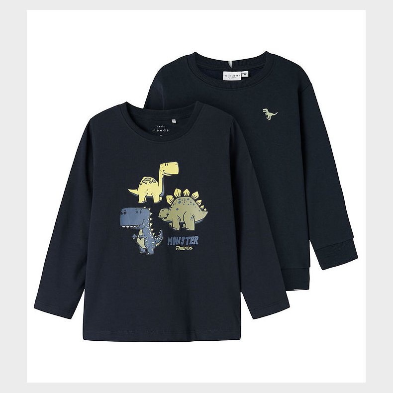 Name It Sweatshirt/Bluse - NmmVux - 2-pak - Dark Sapphire