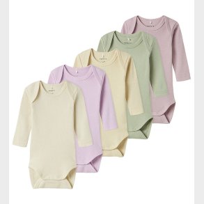 Name It Body l/ - Rib - Noos - NbnBody - 5-pak - Winsome Orchid