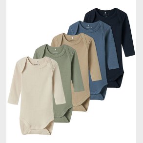 Name It Bodyer l/ - Rib - Noos - NbnBody - 5-pak - China Blue