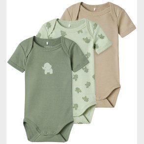 Name It Bodyer k/ - Noos - NbmBody - 3-pak - Sea Foam Elephant