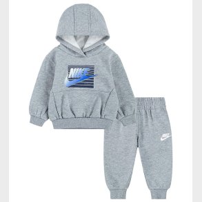 Nike Sweatst - Mrkegrmeleret m. Bl