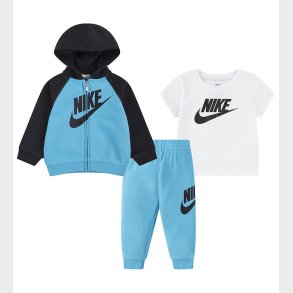 Nike Sweatst m. T-shirt - Baltic Blue/Sort