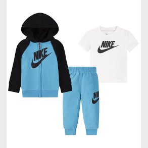 Nike Sweatst m. T-shirt - Baltic Blue/Sort