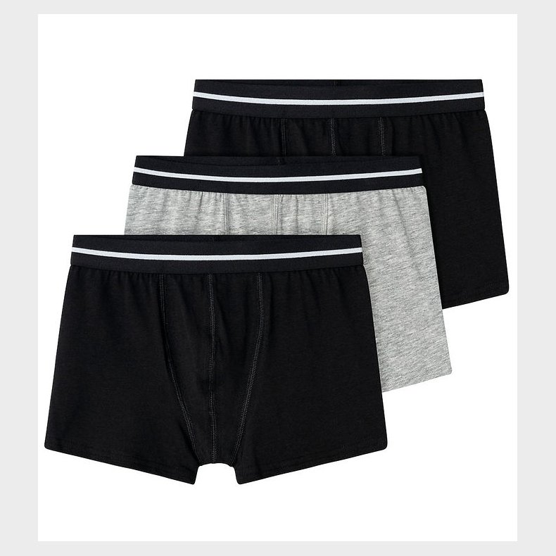 Name It Boxershorts - NkmBoxer - 3-pak - Sort/Bright White Waist