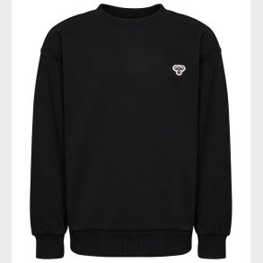 Hummel Sweatshirt - hmlJR Loose Crewneck - Sort m. Logo