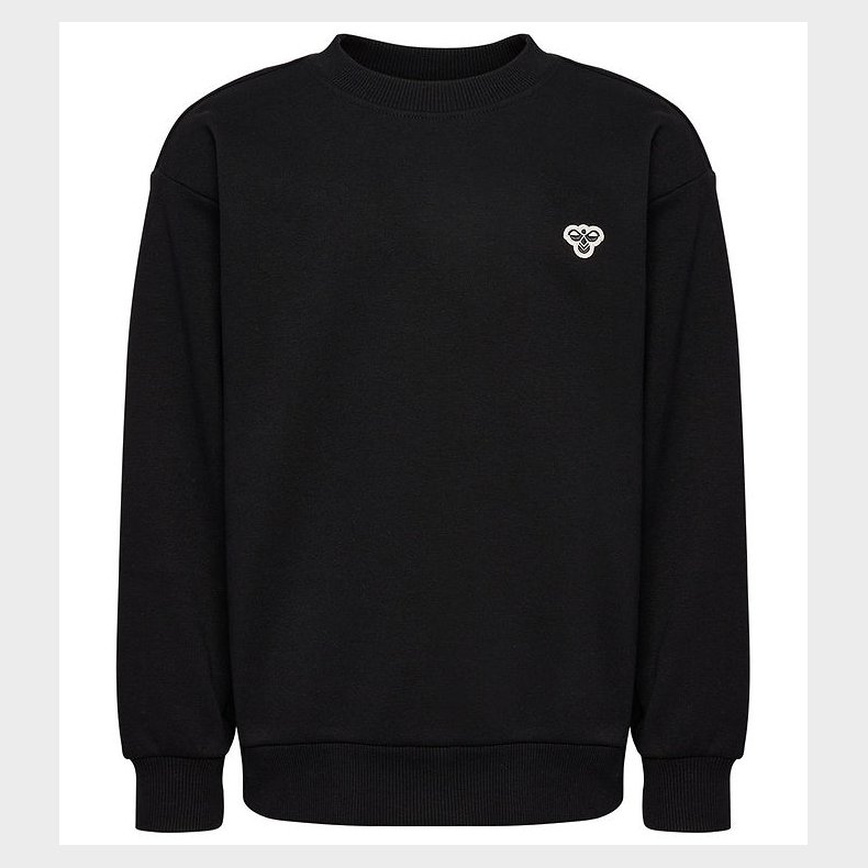 Hummel Sweatshirt - hmlJR Loose Crewneck - Sort m. Logo