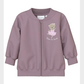 Name It Cardigan - NbfVrillie - Elderberry/Cat Ballerina